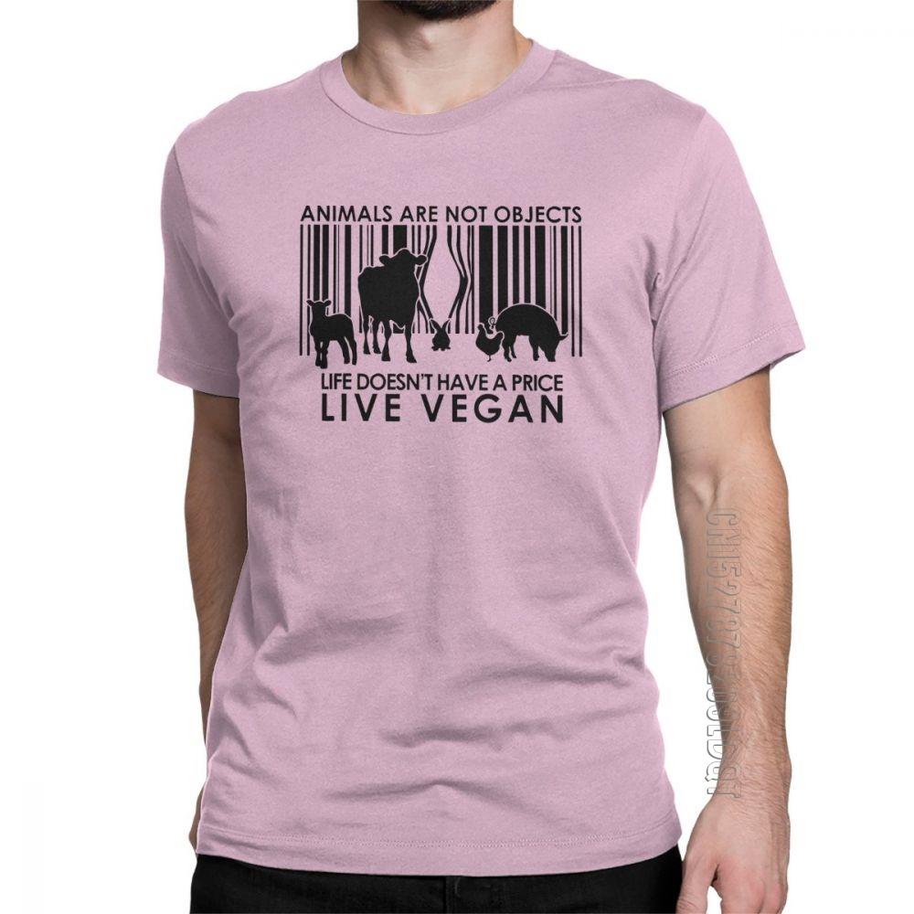 Vegan Tee Shirt Chic Animals Are Not Objects T Shirt Unisex Plus Size Tops Amazing TShirt O Neck Pure Cotton