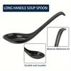 6pcs Plastic Spoons Black Long Handle Non-slip Stirring Spoons Soup Rice Soy Sauce Porridge Household Kitchen Utensils4