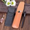 Faux Leather Pen Case Travel Pen Pouch Holds 3 Pens Protective Pencil Case Pocket Pen Protector for Fountain Pens Ballpoints