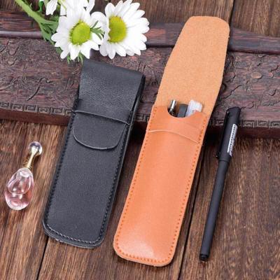 Pouzdro na pera z umělé kůže Cestovní pouzdro na pera Pojme 3 pera Ochranné pouzdro na tužky Kapsička na ochranu per pro plnicí pera Kuličková pera