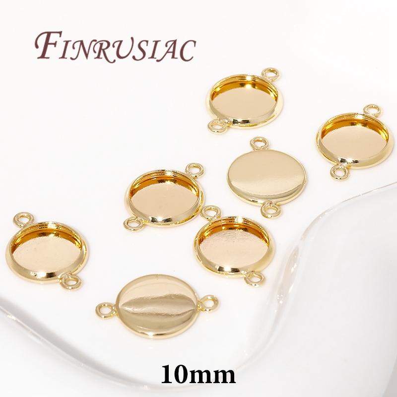 6/8/10mm Cabochon Base Tray Bezels Blank Setting For DIY Blank Pendant Trays Supplies For Jewelry Making Accessories