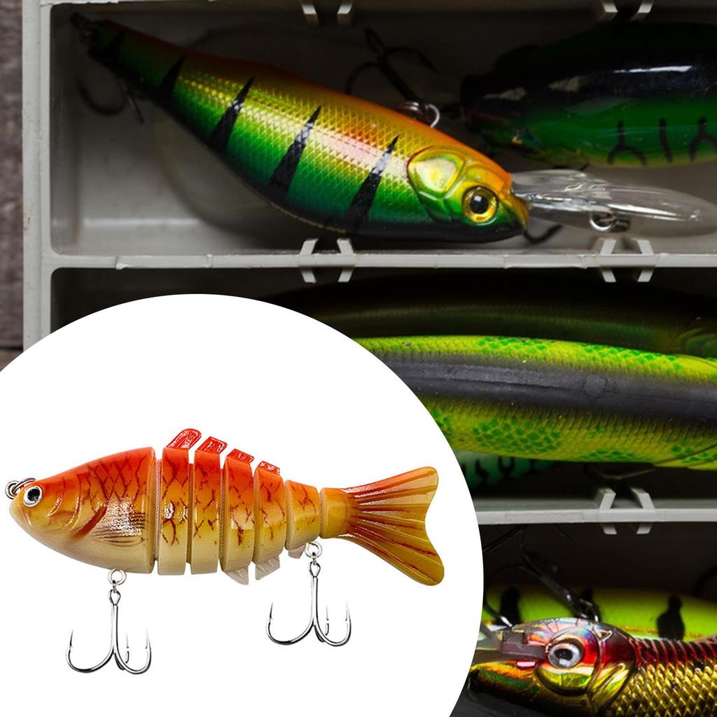 7 Segment Fishing Bait with Hook for Crappie Salmon Bluegill