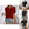 Casual Womens T Shirt With Pleated Design And Polyester Fabric For Daily Wear