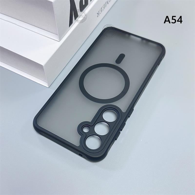 Voor Samsung Galaxy A05 A05s A06 A14 A15 A16 A26 A35 A36 A54 A55 A56 A07 A17 5G 4G Schokbestendige Bumper Magnetische Hoes Pantser Cover