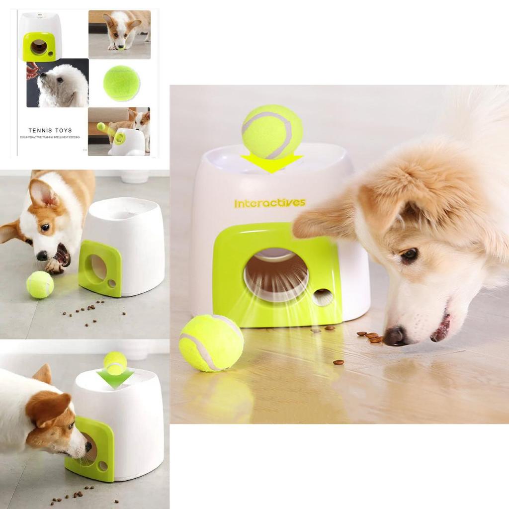 Interaktives Smart-Hundeleckerli-Spender-Spielzeug Automatisches Futtergerät Für Haustiere Grüne Farbe