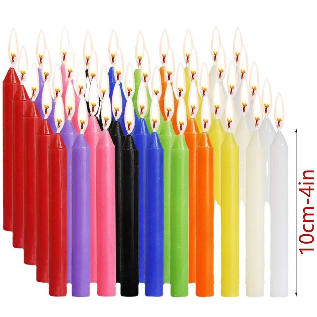 Unscented 4in Mini Chime Ritual Spell Taper Candles - Set Of 100