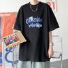 Short-sleeved T-shirt Women's New Summer Hong Kong Style Letter Trendy Brand Loose Ins Clothes Bottoming Shirt Half-sleeved