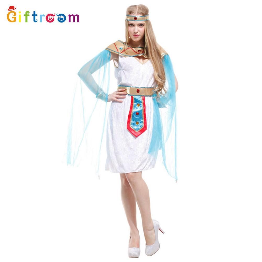 Chic Pharaoh Egyptian Costume For Women Luxurious Polyester Design Fabric