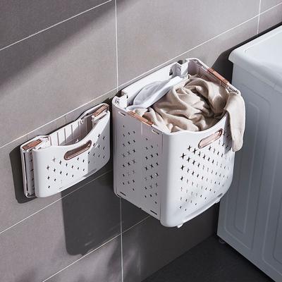 Wall-mounted Laundry Basket Folding Dirty Clothes Creative Mesh Organizer Storage Bathroom Household Accessories Baby Toy Bag