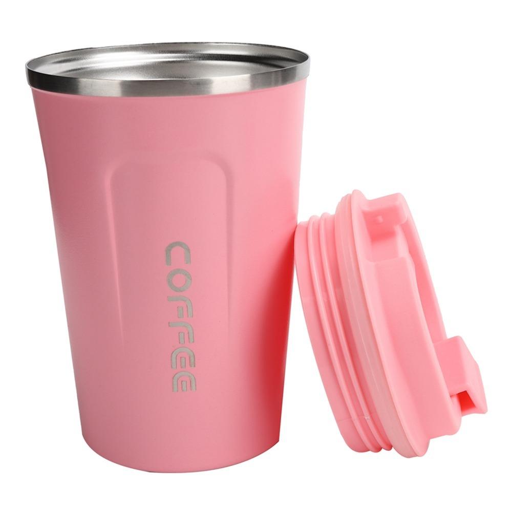 380ml Capacity Stainless Steel Coffee Cup Double-Wall Insulation Thermal Travel Mug Outdoor Travel