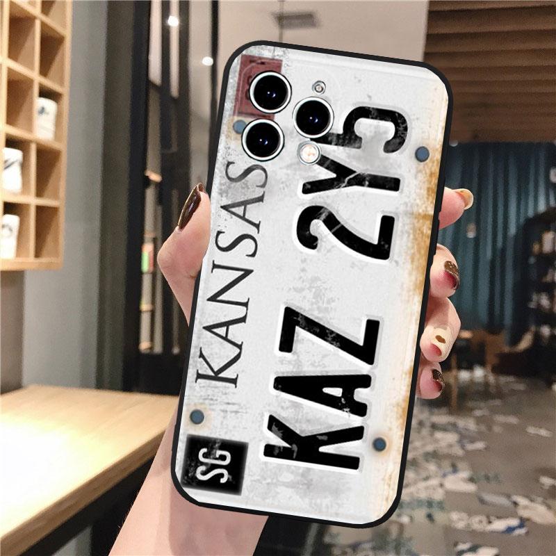 Phone Case For iPhone 17 Pro Max Air 16 15 14 13 Pro Max 15 16 Pro 15Plus SE Retro License Plate  Mobile Phone Case Funda