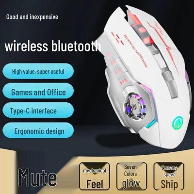 In-Stock Hot Wheels Bluetooth Silent Rechargeable Luminous Gaming Mouse for Laptop