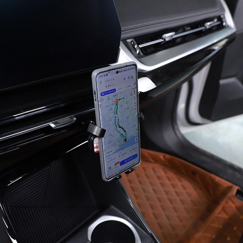 For BMW X1 IX1 U11 -2025 ABS Black Car Central Control Mobile Phone Holder GPS Navigation Bracket Interior Car Accessories