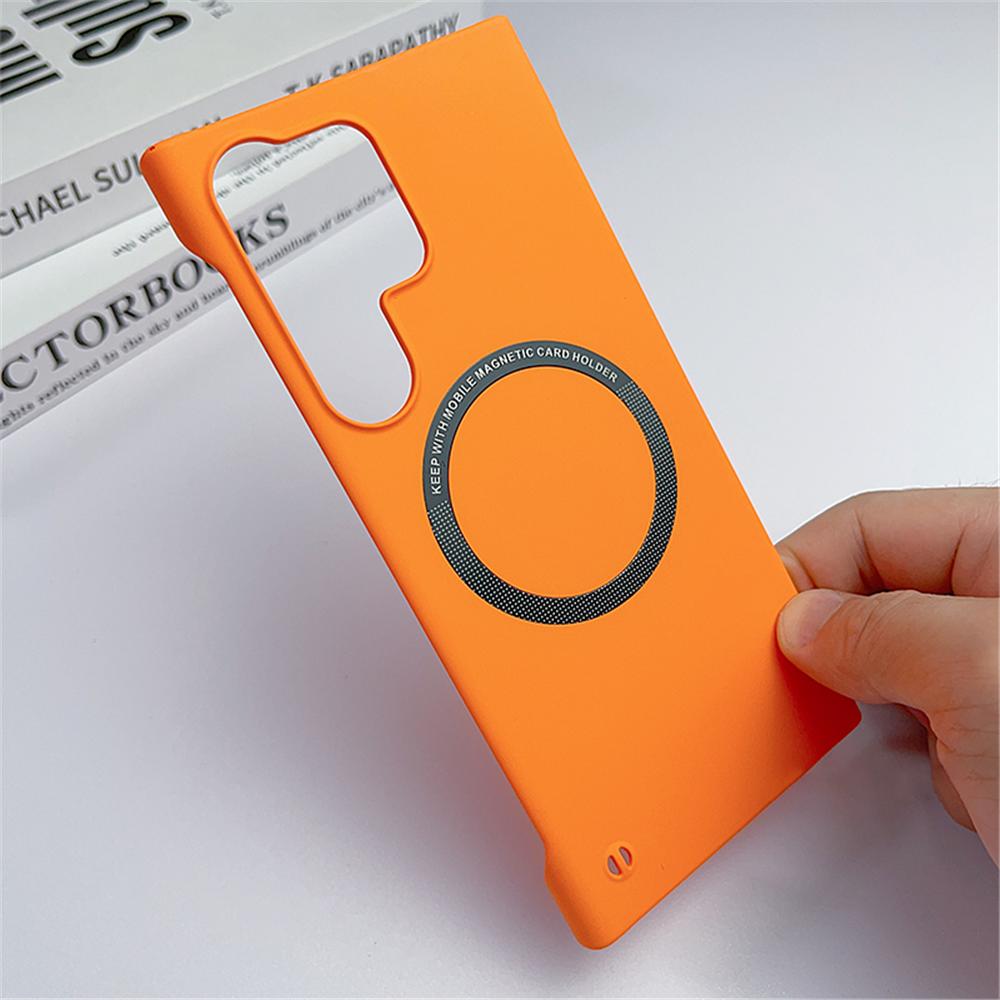 Luxury Ultra Thin Frameless Magnetic For Magsafe Case For Samsung S26 S25 Edge S24 S23 Ultra S22 Plus S21 FE Slim Hard Matte Cap
