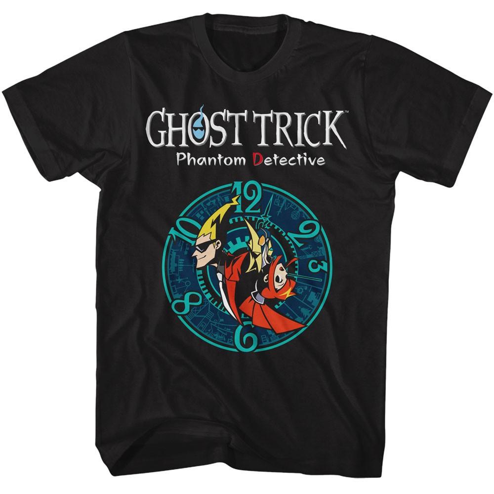 Ghost Trick Phantom Detective Capcom Adventure Game Clock Men s Gamer T Shirt M