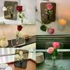 Frame Flower Vase - Clear Acrylic Vase For Flowers, Modern Art Vases For Home Decor, Decorative Vases For Desktops Bookshelf