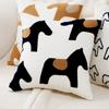 45x45cm 1pc adorable Home pillow cover small size decorate Nordic minimalist sofa throw pillowcase with horse Embroidered