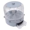 Rotating Rice Dispenser 13.2lb Capacity 6 Grid Airtight One Click Output Dry Food Storage Container