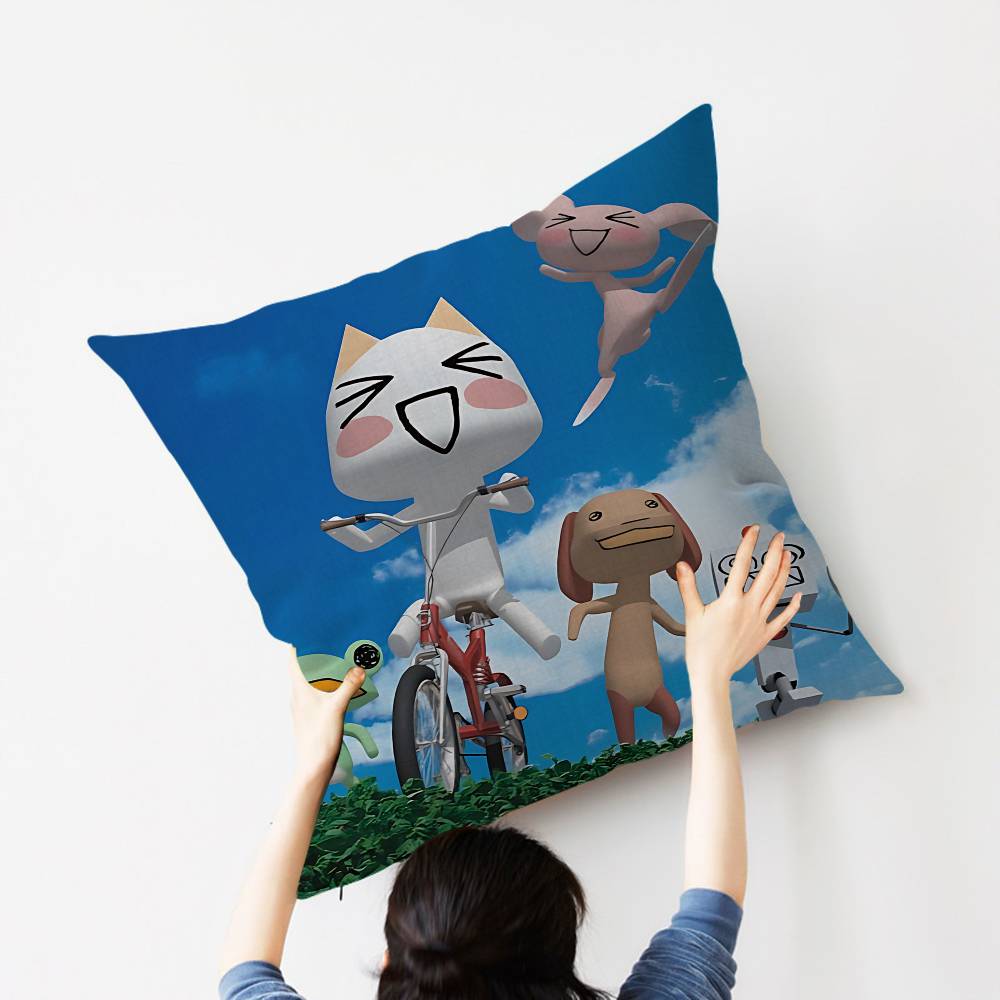 Babaite Inoue Toro CUTE Cat Personalized Picture Text Home Decorative Pillows Household Gifts 45x45cm