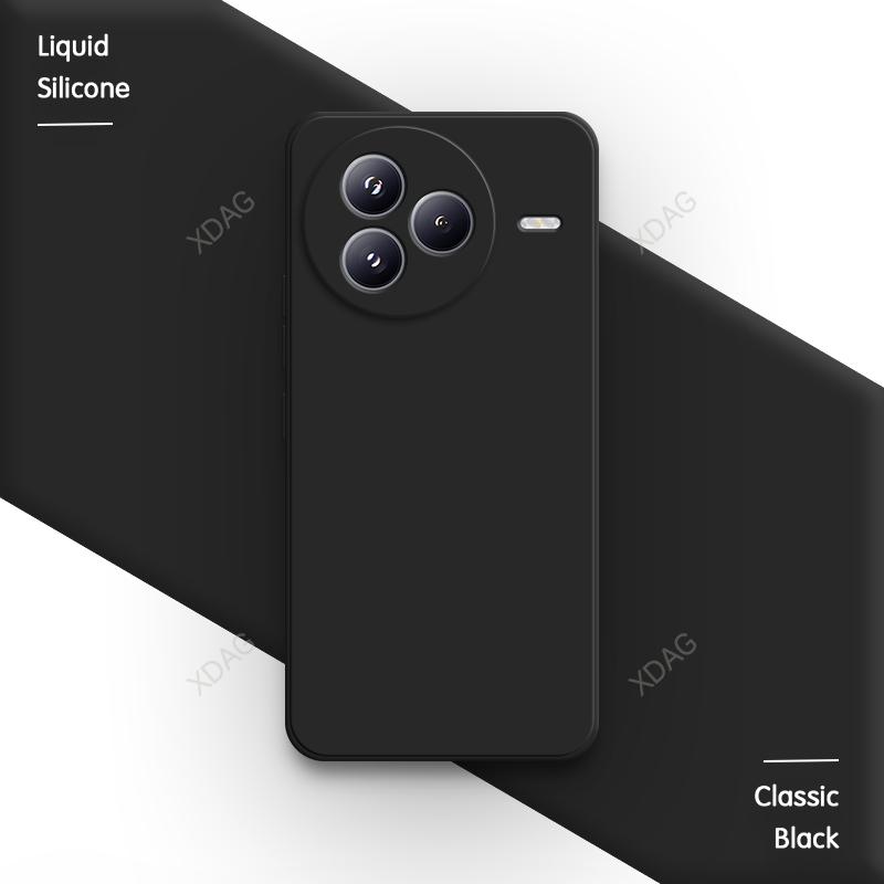 Simple Phone Case for Xiaomi Civi 5 Pro 5G Square Classic Shell Soft Original Internal Flocking Liquid Silicone Back Cover Funda