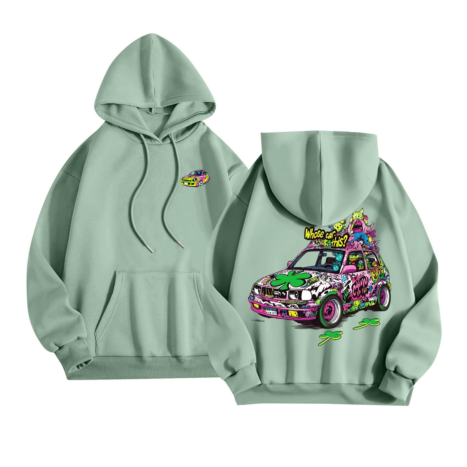 

Женский модный легкий свитер с длинными рукавами и карманами с капюшоном XXXL