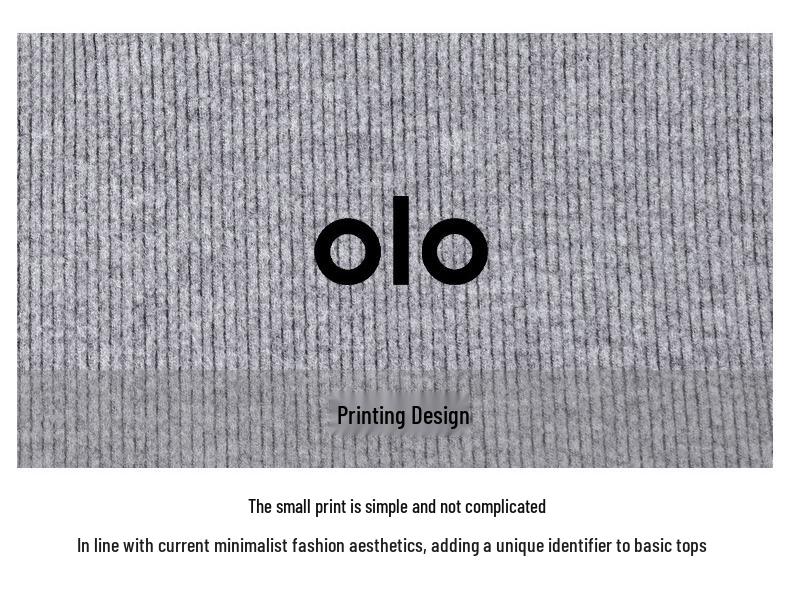 Dámské broušené tričko s knoflíkovou légou a dlouhým rukávem - Podzimní potisk 2025 Slim základní vrstva