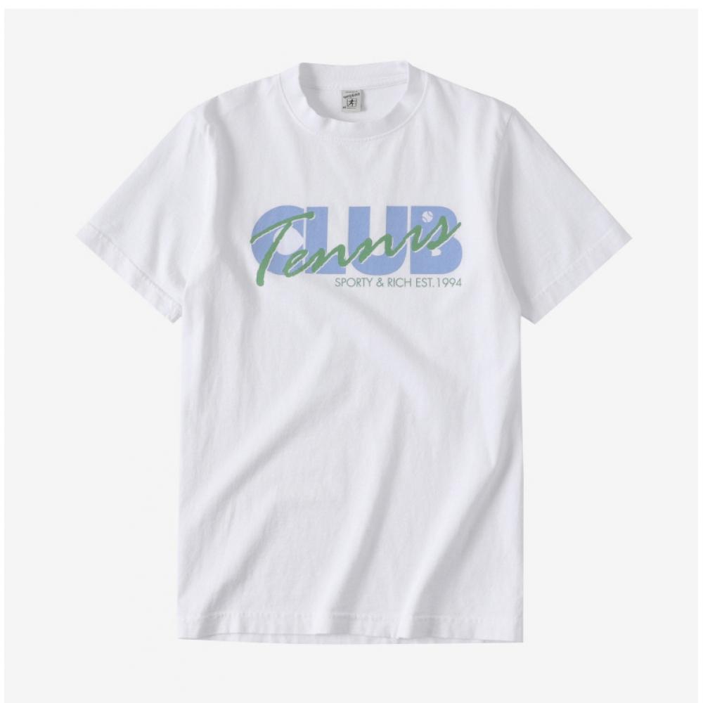 Sporty   Rich Ts933wh Agassy Tennis Club  Tennis Club  Common Short Sleeve Tee