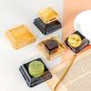 50pcs Transparent Muffin Container Box Square Shape Cookies Sealed Storage Box  Wedding