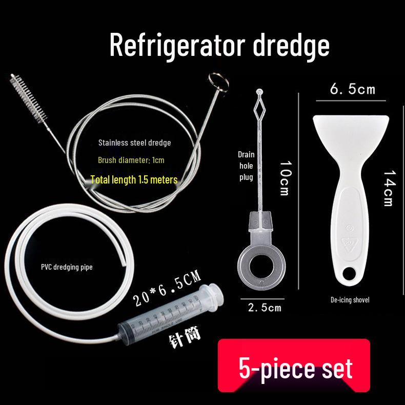 

Набор для прочистки слива холодильника и морозильника - Набор из 5 предметов Bag Packaging