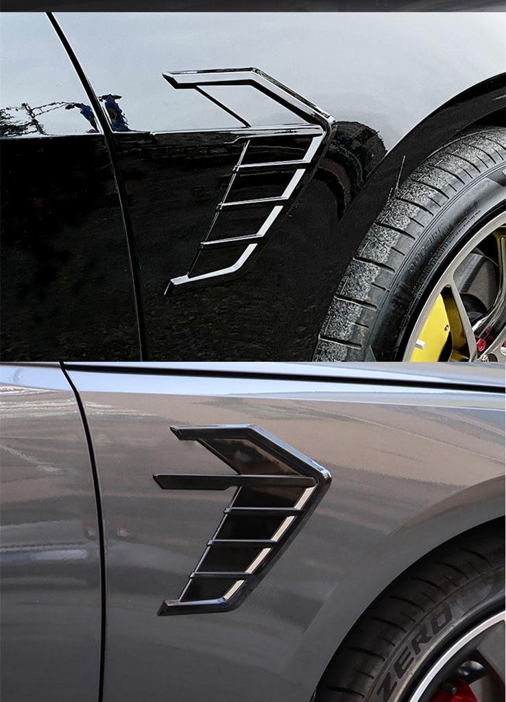 Universal 3D Car Side Wing Air Flow Fender Grill Intake Vent Trim Sticker