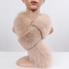 New Winter Lady Natural Real Fox Fur scarves Women Warm Fluffy Luxury Genuine Fox Fur Mufflers With Rex Rabbit Fur Scarf