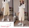 High-Waisted Slimming Midi Skirt for Women, 2024 Spring Collection, Plus Size Hip-Hugging Design, Curvy Fit