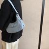 Geantă de mână de umăr pentru femei Vintage Casual Hobos Denim Star Decor Geantă de subrat de culoare solidă pentru fete Poșeta de damă