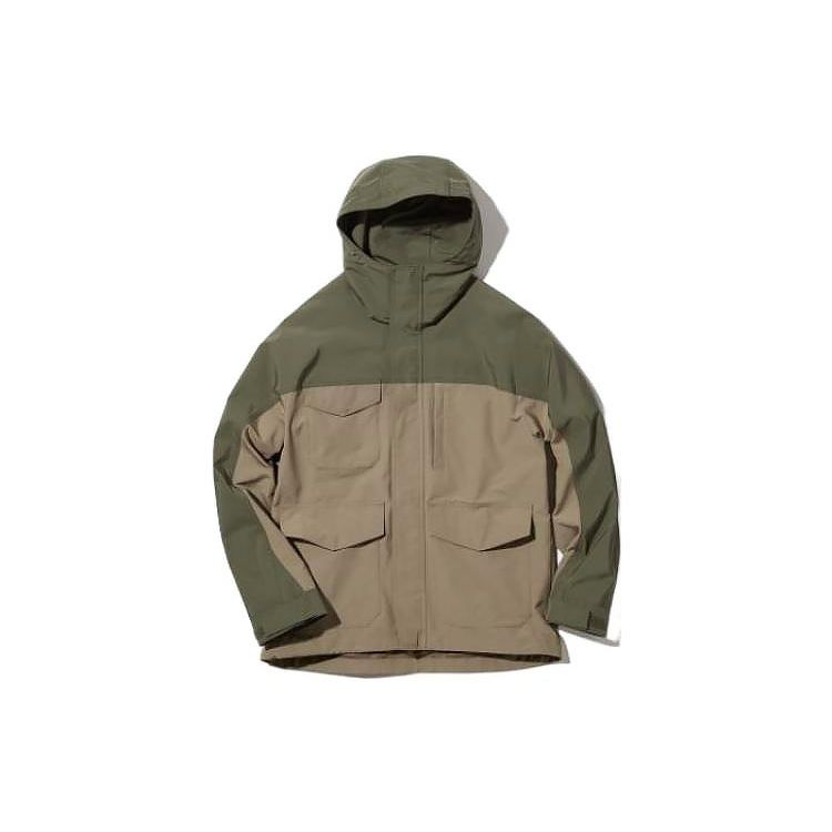 UNIQLO Color Block Hooded Jacket Unisex Jackets Green 451285-56