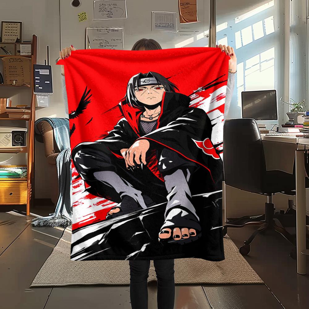 1Pc Cartoon Print Flannel Blanket, High Quality Comfortable for All Seasons, Home Decor, Warmth and Comfort, Perfect for Christmas Birthday Gift