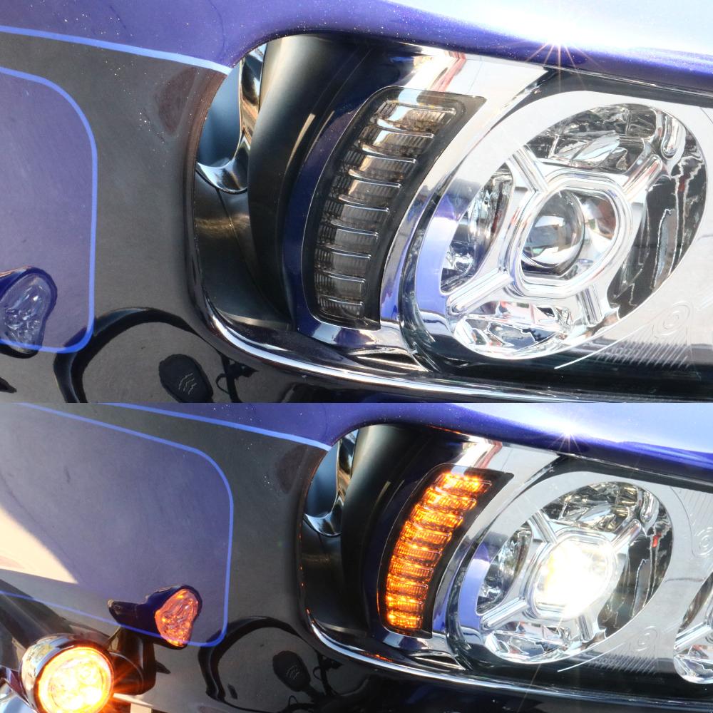 For Motorcycle Road Glide 2015 2016 2017 2018 2019 2020 Motorcycle Amber / White LED Running Turn Signal Lights