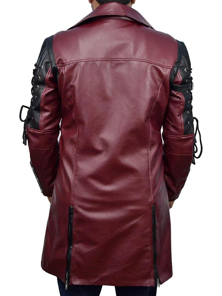 Herren Lederjacke Mittellang - Herbst/Winter Gothic Punk Mittelalterliches Kostüm