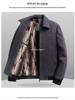 Dad's Velvet Thickened Winter Jacket for Middle-Aged & Elderly Men - Chenille Lapel Woolen Coat