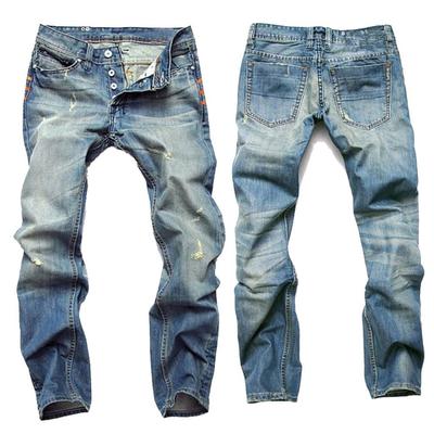 Herren Vier Jahreszeiten Übergröße Slim Nostalgie Jeans Gerade Knopfjeans