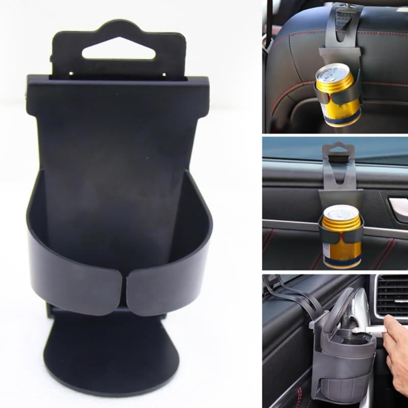 Plastic Cup Holder, BlackCar Cup Holder Side Window Backseat Hangings Water Cup Drink Bottle Organizers Stand