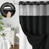 Tenda da Bagno a Doppio Strato con Pesi Magnetici Tenda Divisoria con Motivo a Waffle Tenda da Doccia Hotel