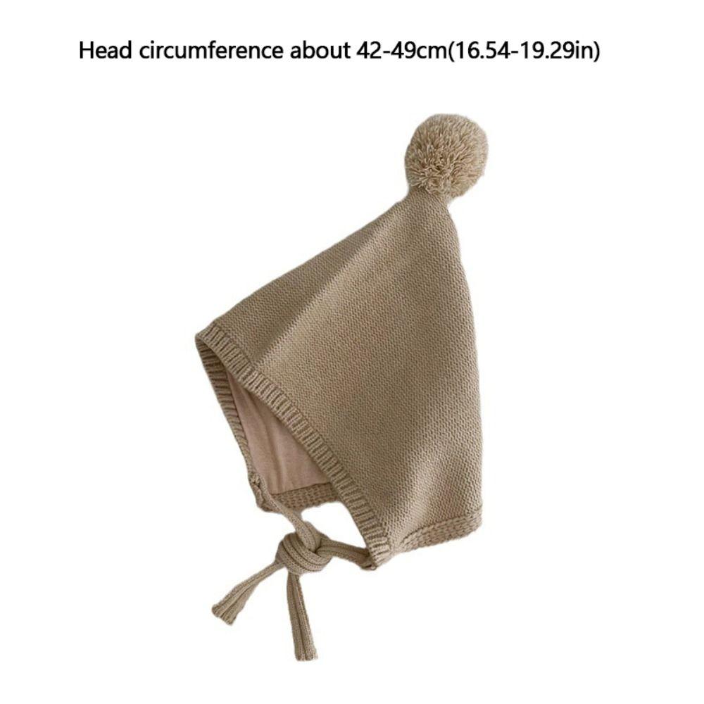 Knit Ear Protection Caps Thickned Toddler Bonnet Cap Fashion Pom Baby Hat