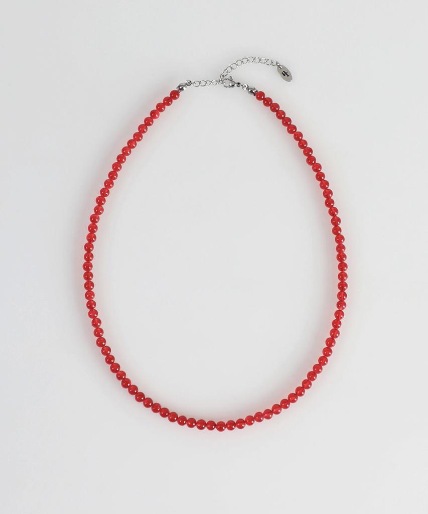 Bicycletrophy Bt Gemstone Necklace 10 (4Mm Bingsaok Red)