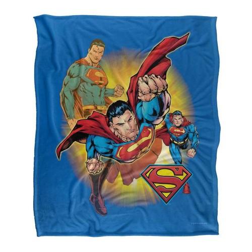 SUPERMAN Silky Collage Supersoft Blanket