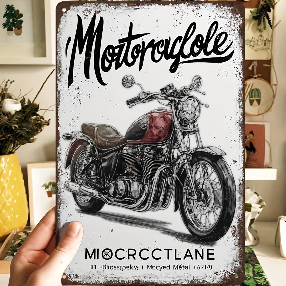 Vintage Motorcycle Aluminum Metal Tin Sign Classic Cruiser Design with MRCVCOLLE Script for Garage Man Cave B