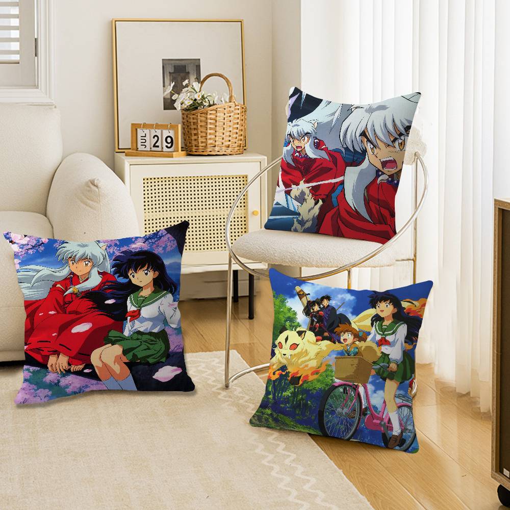 IInuyasha Anime Cushion Cover Polyester Sofa Cushions Decorative Throw Pillows Home Decoration Pillowcover