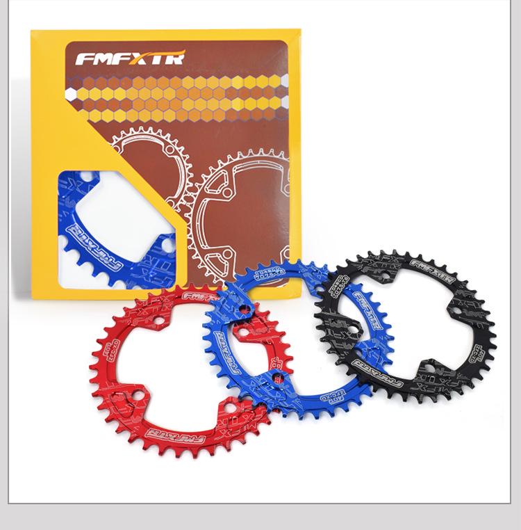 170mm Mountainbike Crankstel 32T/34T/36T Hol Geïntegreerd 104BCD Single Speed Kettingblad Crankset Met Trapas (Color : Black, Size : 34T