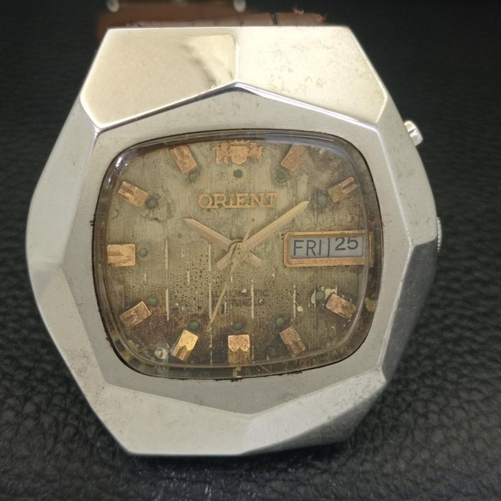 RARE ORIENT AUTOMATIC VINTAGE JAPAN 46941 MENS ORIGINAL DIAL WATCH A703354-1