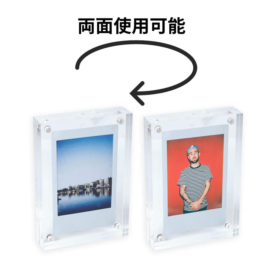 BBEST Acrylic Photo Frame Block Type for Business Trading Instax 75 x 1 Can be Used Vertically or Can be Used on Both Photo Comes with Acrylic Photo