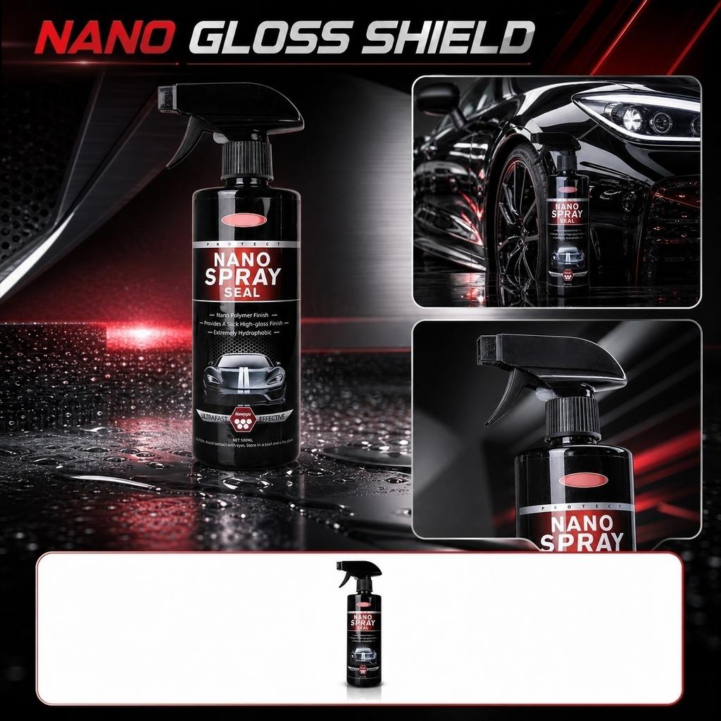 Nano Spray Seal Car Paint Coating 500ml Automotive Nano Polymer Finish Protective Spray Hydrophobic Surface Treatment